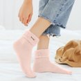 thumbnail image 2 of Lovskoo Womens 4 Pairs Woolly Socks Fleece Fluffy Low Cut Winter Plush Socks Warm Sleeping Socks Solid Heat Socks Cute Novelty Crew Socks Pink, 2 of 5