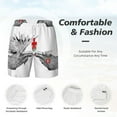 thumbnail image 6 of Picia Moose Kissing Under Mistletoe pattern Mens Swim Trunks with Compression Liner Stretch Beach Shorts Quick Dry with Zipper Pockets No-Chafing Board Shorts-3X-Large, 6 of 9