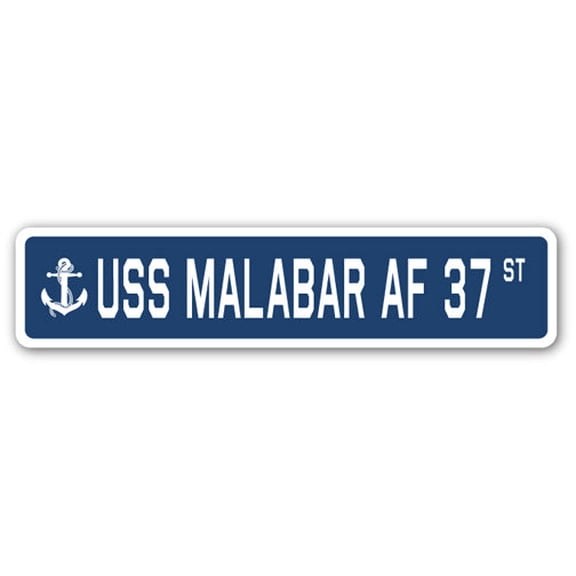 USS MALABAR AF 37 Street Sign us navy ship veteran sailor gift