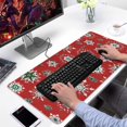 thumbnail image 2 of Long Mouse Pads for Desk,Red Christmas Snowflake Pattern Desk Mats on Top Of Desks, Desk Mouse Pad Extra Large with 3mm Non-Slip Base and Stitched Edge for Gaming,Office,Work,Home 31.5x15.7in, 2 of 5
