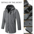 thumbnail image 4 of Men's Casual Fashion Windbreaker Coat-Lightweight Mid-Length Jacket with Adjustable Hood & Two Large Pockets, 4 of 6