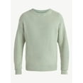 thumbnail image 5 of No Boundaries Men's & Big Men's Thermal Stitch Crewneck Sweater, Midweight, Sizes XS-3XL, 5 of 5