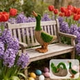 thumbnail image 7 of A Resin Flocked Rattan Look Decorative Ornament With Layered Detailing For Garden Courtyard Living Room Shelf And Home Decoration 10.24X6.69X5.91In 1.92Lb, 7 of 7