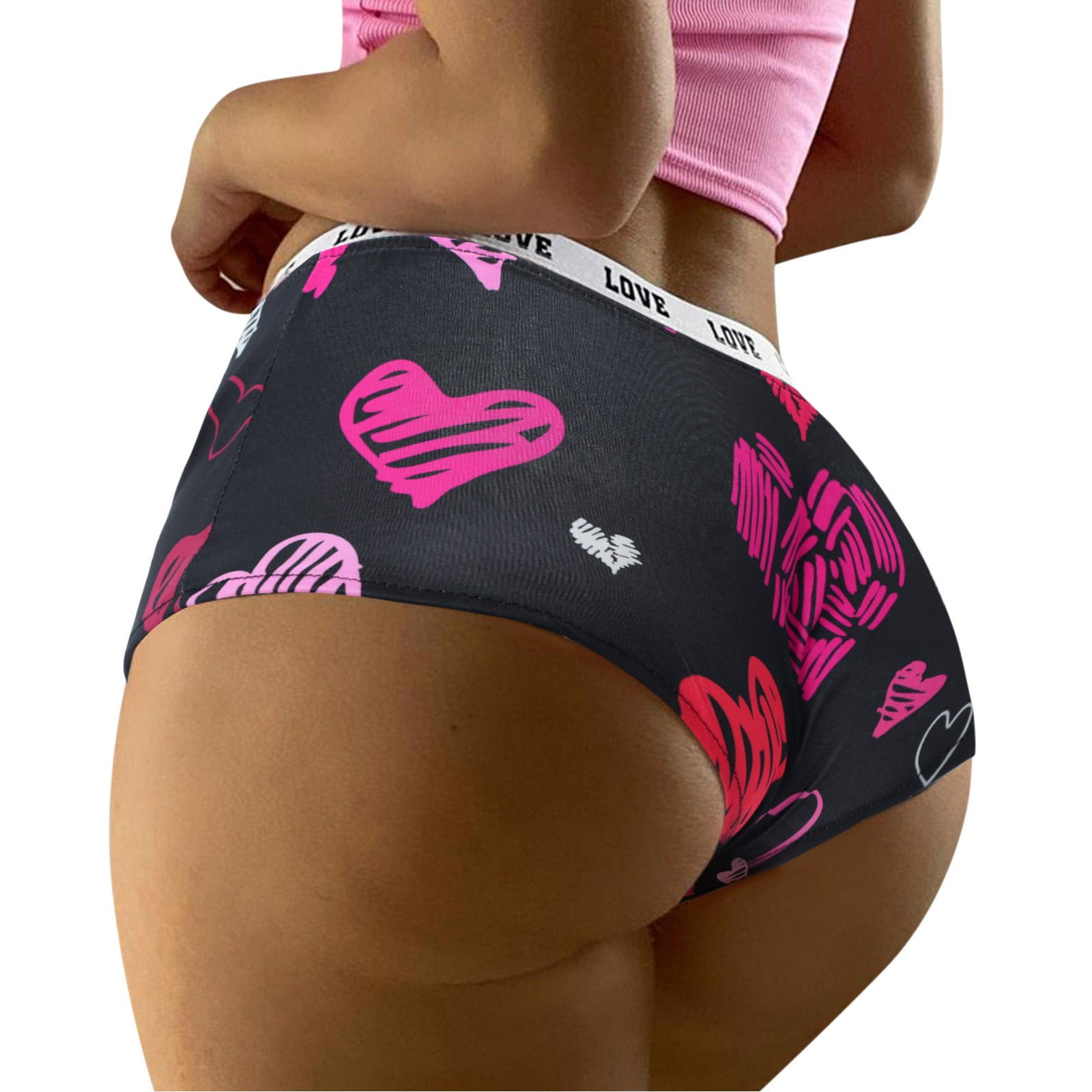 zuwimk Thongs For Women ,Underwear for Women Frozen Silk Seamless Panties  with Silky Tactile Touch Hot Pink,One Size 