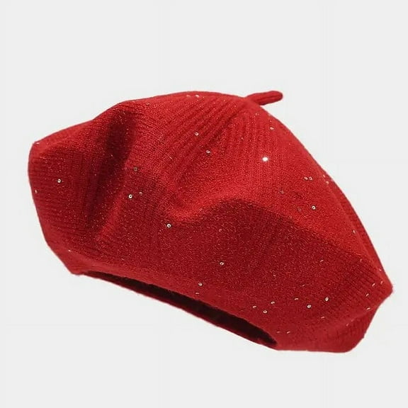 SikaFu Autumn and Winter Solid Cotton Buckle Beret Painter Hat Octagonal Hat Women and Girl 10