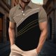 thumbnail image 2 of Camisetas de Manga Larga para Hombres Pullover Casual Impreso Botón Turndown Collar Blusa, Ligero Cuarto de Manga Superior, 2 of 7
