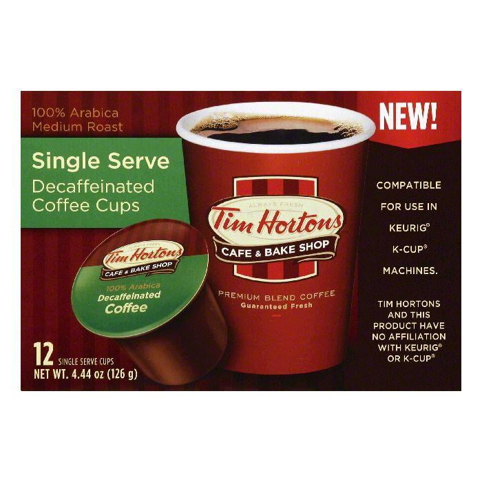 Tim Hortons Decaffeinated Medium Roast Single Serve Coffee, 12 ea (Pack