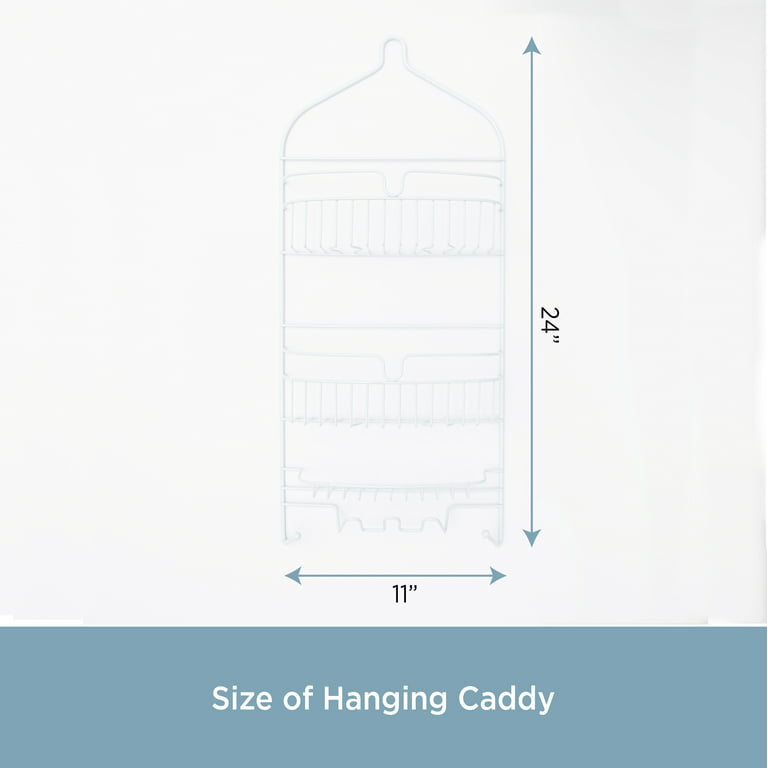 Kenney Gray Medium 2-Shelf Rust Proof Hanging Shower Caddy