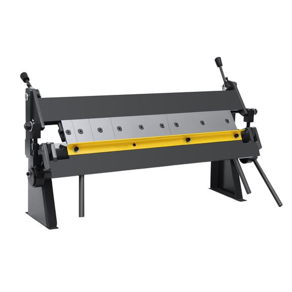 Deep Grey W-2420A Pan and Box Brake, 24in Width 0-135° Bending Angle Metal Bender for Carbon Steel Aluminum Plate