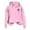 Pink, variant on Women s Casual Hooded Sweatshirt Print Pullover Soft Comfortable Long Sleeve Hoodie For Everyday Wear Loose Fit Round Neck Top Platform Hoodies for Girls Cute Monkey Sweatshirt Pullover Long Black S