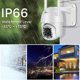 thumbnail image 3 of Cámara IP PTZ de 1080P para exteriores, seguimiento automático, 2MP, nube, seguridad para el hogar, Wifi, Zoom Digital 4X, cámara domo de velocidad con luz de sirena, 3 of 3