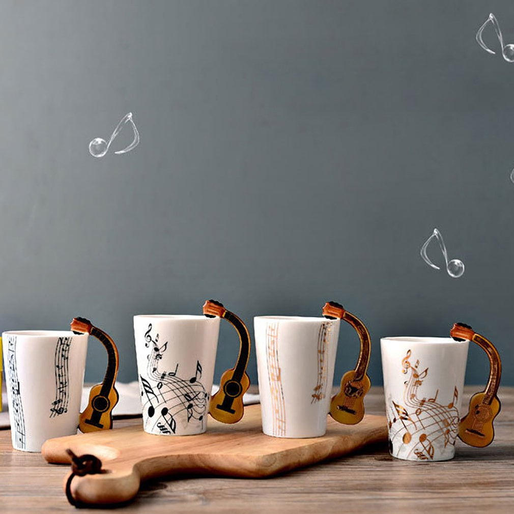 HandPainted Ceramic Cups Creative Notes Musical Cups Music Mugs Coffee