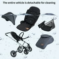 thumbnail image 3 of Baby Stroller,Reversible Stroller,High Rise Pram,Carrie to 40lbs,Standard Pram Toddler Infant(Gray), 3 of 10