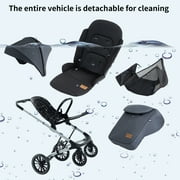 Baby Stroller,Revisable Seat,High Land Scape,Carrie to 40lbs,Unisex Standard Pram Toddler Infant(Brown)