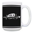 thumbnail image 1 of ThisWear RV Gift RV Heartbeat Camping Coffee Mug RV Accessories Gifts RV Mugs RV Housewarming Gifts 15oz Coffee Mug Black and White, 1 of 4