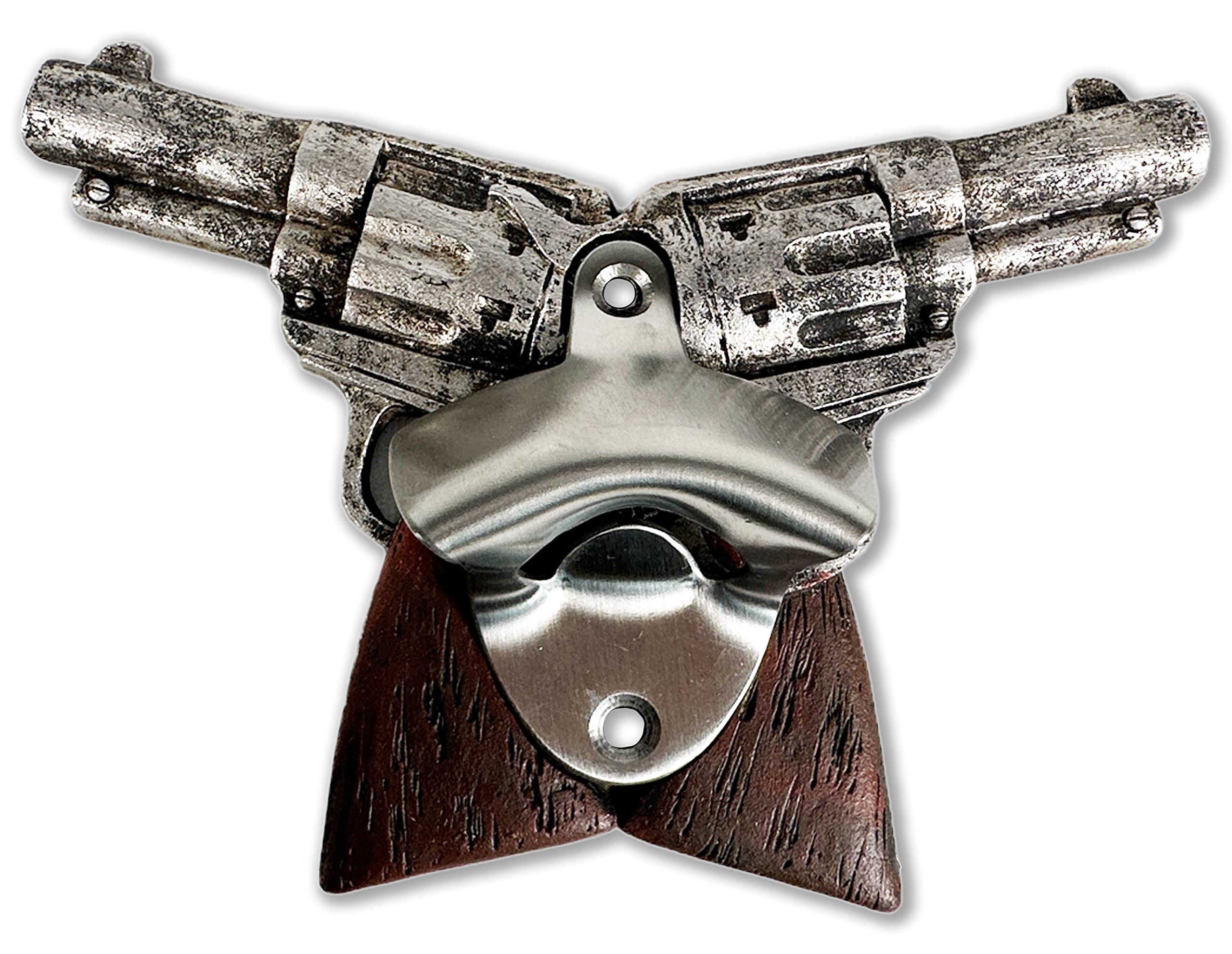 Urbalabs Western Cowboy Bottle Opener Wall Pistol Six Shooter Roper