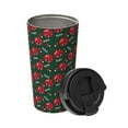 thumbnail image 2 of Uemuo Ladybugs In Love Print Carry Insulated Coffee Mug, Travel Mug with Hidden Handle, Insulated Coffee Flask, Leak-proof Travel Mug Insulated Mug for Office, 2 of 8