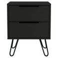 thumbnail image 2 of Home Square Modern Metal Bedroom Nightstand with 2-Drawer in Black - Set of 2, 2 of 8