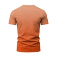 thumbnail image 4 of ZXLBBD T Shirts for Man Short Sleeve Gradient Color V Neck Tee with Front Pocket Loose Breathable Beach Gym Workout Shirts Summer Outdoor Tshirt,Orange,L, 4 of 7