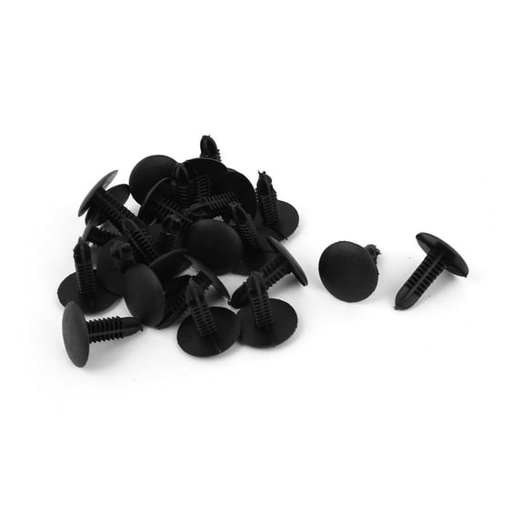 Unique Bargains 24 Pcs Black Plastic Rivets Retainer Clip 4mm x 5mm x 15mm for Car Bumper Fender