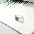 thumbnail image 4 of Gem Stone King 3.60 Ct Green Malachite Red Created Ruby 18K Rose Gold Plated Silver Ring (Size 6), 4 of 5