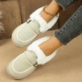 thumbnail image 5 of Beige Women Monochromatic Frosted Insulated Foot Enclosure Cold Resistant Autumn Winter Stylish Snow Boots For Everyday Use, 5 of 9