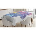 thumbnail image 1 of Ambesonne Leaf Tablecloth Rectangular Table Cover, Vivid Colored Lotus, 60"x84", Earth Yellow Violet Blue, 1 of 4