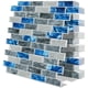 thumbnail image 1 of Azulejo para salpicaduras de cocina, pelar y pegar, tiwoos, azul grueso, 1 of 6