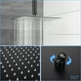 thumbnail image 3 of Dual Shower Head - 10 Inch Ceiling Mount Square Shower System with Rough-in Valve,Matte black, 3 of 9