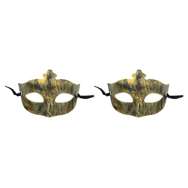 Qarigey Accesorios de media cara Personalidad antigua Masquerade Party Performance Dance Regalos para Halloween antiguo dorado Type1 NO1 Qarigey CBP372949