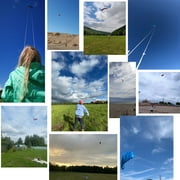 HENGDA KITE for Children and Adults 98inch Dual Line Stunt Parafoil Kites Soft Red Material Nylon