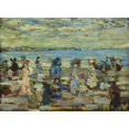 thumbnail image 2 of Maurice Prendergast 18x14 Gold Ornate Wood Frame and Double Matted Museum Art Print Titled - Beach Scene (C. 1907-1910), 2 of 4