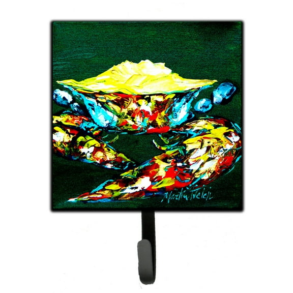 Carolines Treasures MW1042SH4 Crab Mean Green Leash or Key Holder 7Hx4.25W multicolor