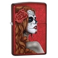 thumbnail image 2 of Zippo Day of The Dead Girl Candy Apple Red Pocket Lighter, 2 of 4