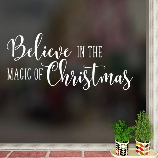 Believe in The Magic of Christmas Vinyl Wall Art Decal Christmas Winter Season Quote Home Living