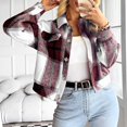 thumbnail image 2 of Vedolay Casual Tops for Women Casual Jacket Long Sleeve Double Work Office Casual Jackets,Red XL, 2 of 5