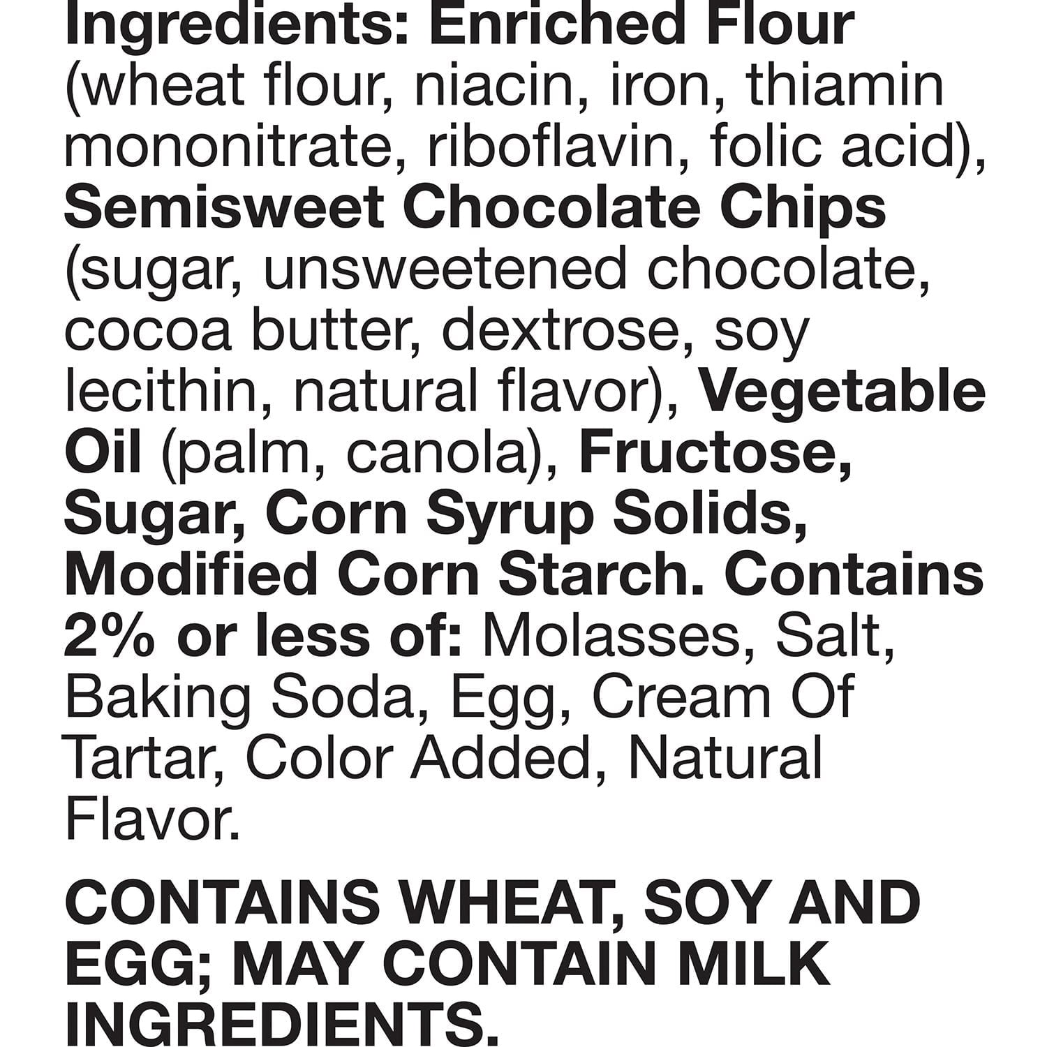 Pillsbury Soft Baked Mini Chocolate Chip Cookies, 1.5 oz., 28 Pack With White Bowl By OMA