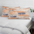 thumbnail image 4 of Orange Blue Pillow Covers 16"x24", Minimalist Smear Abstract Art Painting Soft Brushed Microfiber Breathable Throw Pillow Covers, Decorative Pillowcase with Zipper for Couch Sofa Bedroom Living Room, 4 of 9