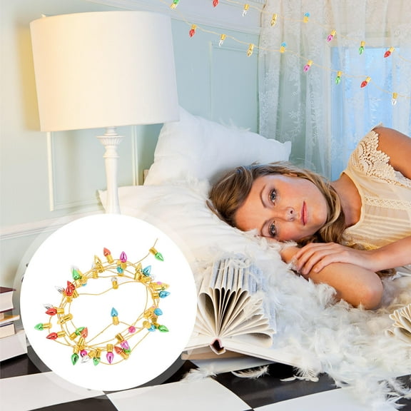 GETAJGHSD 3Pcs Miniature String Lamp Multi-Colored Plastic Decorative Lighting For Dollhouse Accessories 100X0.8In