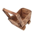 thumbnail image 1 of Pot de Fleurs Chariot en Bois, Jardinière à Roues Multifonction Design Brouette Premium Cèdre Robuste pour Succulentes, 1 of 7