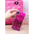 thumbnail image 3 of FINCIBO Soft TPU Clear Case Slim Protective Cover for Apple iPhone X, Hot Pink Glitter Sparkle With Black Pink Glitter Leopard, 3 of 3
