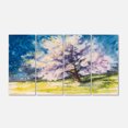thumbnail image 2 of Blooming Cherry Tree Blue - Watercolor Floral Canvas Art Print, 2 of 3