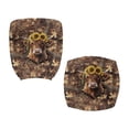 thumbnail image 4 of SCRAWLGOD 2 PCS Soft Computer Office Chair Cover Elastic Easy to Install Computer Desk Chair Seat Covers Washable Universal High Back Chair Covers, Camo Hunting Forest Highland Cow Sunflowers, 4 of 7