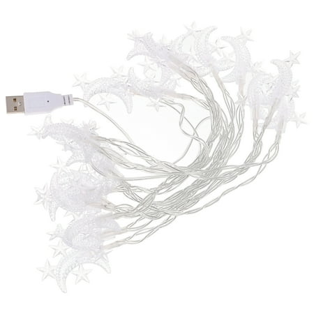 

NUOLUX Lights String Moon Star Hanging Lights Home Lamp String Decor (20 Lamp Beads)