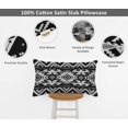 thumbnail image 4 of Vargottam Lumbar Pillow Cover - Decorative Pillow Covers20x12 Inches,PrintedWhite & BlackThemePillowcase, DecorativeLumbarCushionCovers, 4 of 4