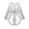 thumbnail image 6 of Haitryli Women's Magician Tailcoat Jacket Fancy Dress Magic Show One-Button Sequin Tail Coat Silver M, 6 of 7