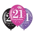 thumbnail image 1 of Amscan Ballon en Latex pour 21e Anniversaire (Lot de 6), 1 of 2