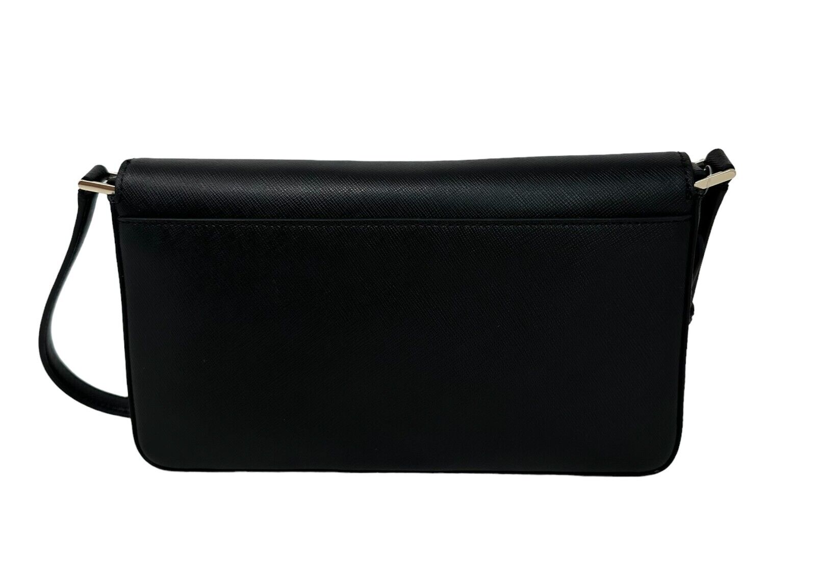 Kate Spade Staci Flap Shoulder Black Saffiano Leather Bag KF371 $329