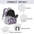 thumbnail image 4 of Purple French Bulldog Backpack for School,Cute School Bag,Schoolbag with Adjustable Shoulder Straps & Padded Back,15"x11.42"x5.5", 4 of 6
