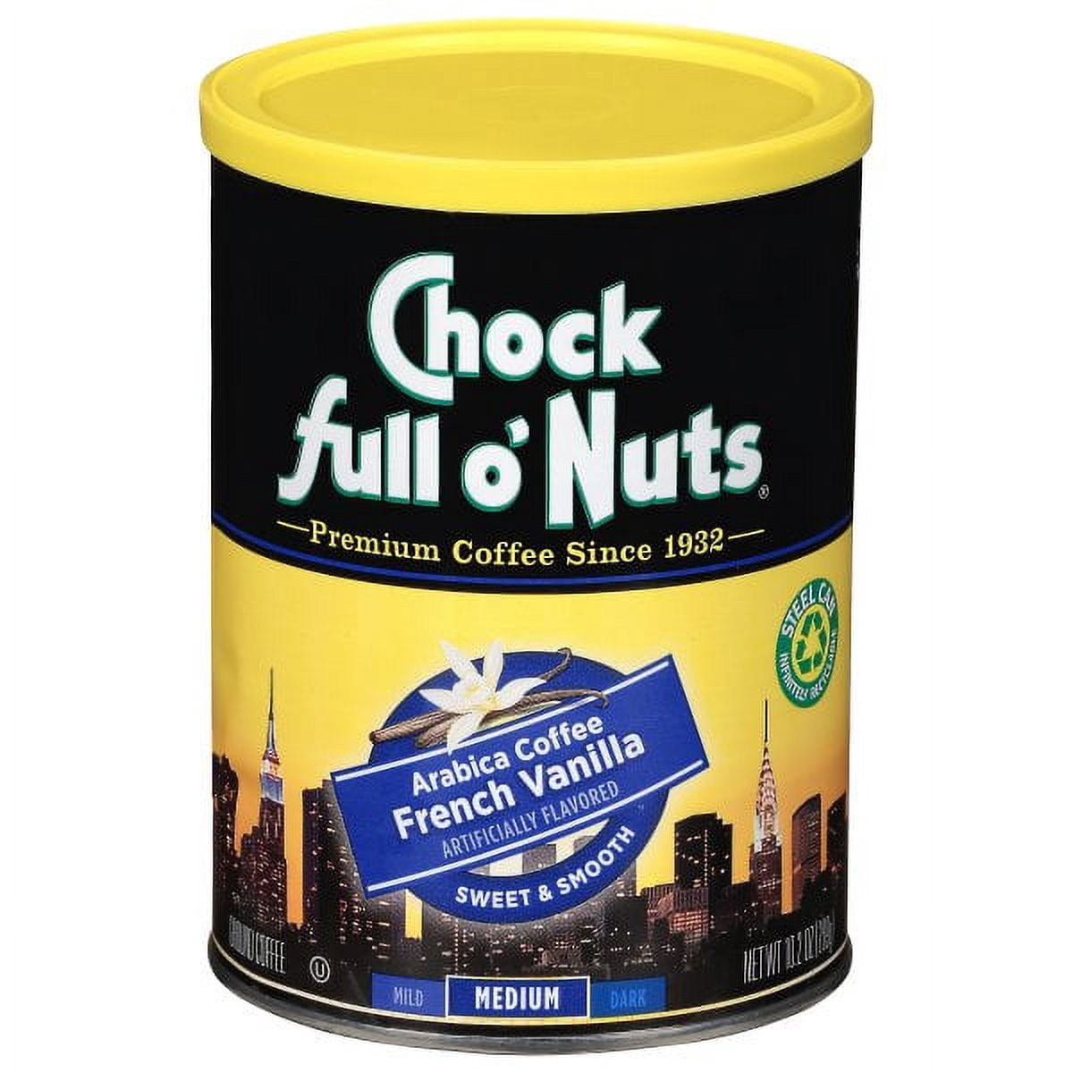 Chock full o'Nuts Hazelnut Flavored Ground Coffee, 10.2 Oz Can